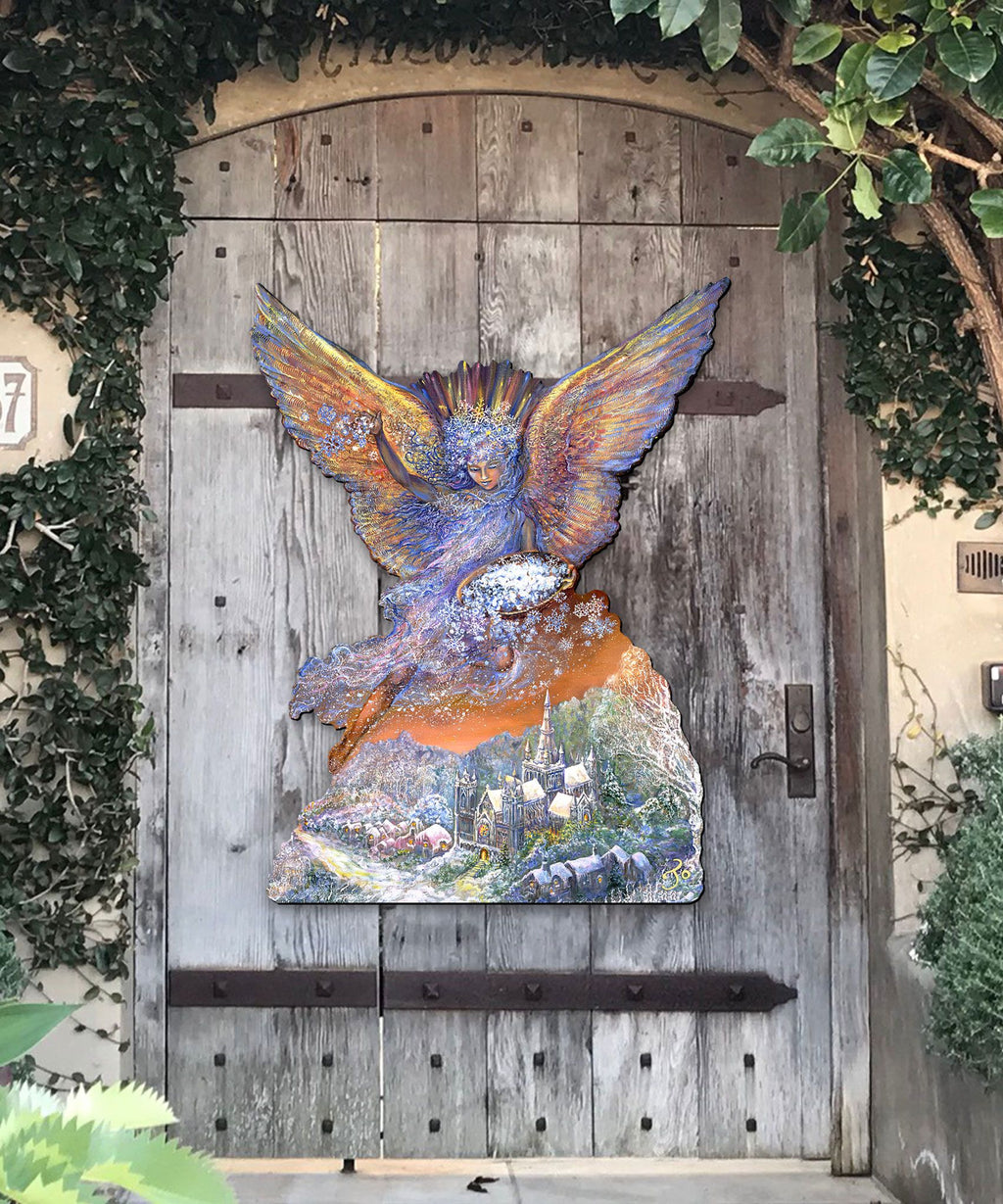 Mer Angel Fantasy Wooden Wall Art by Josephine Wall