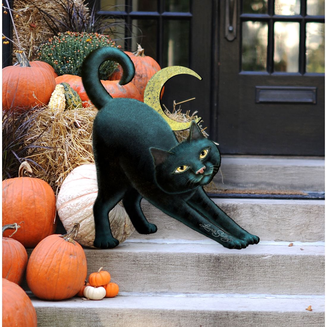 Spooky Halloween Cat Door Decor by Laura Seeley