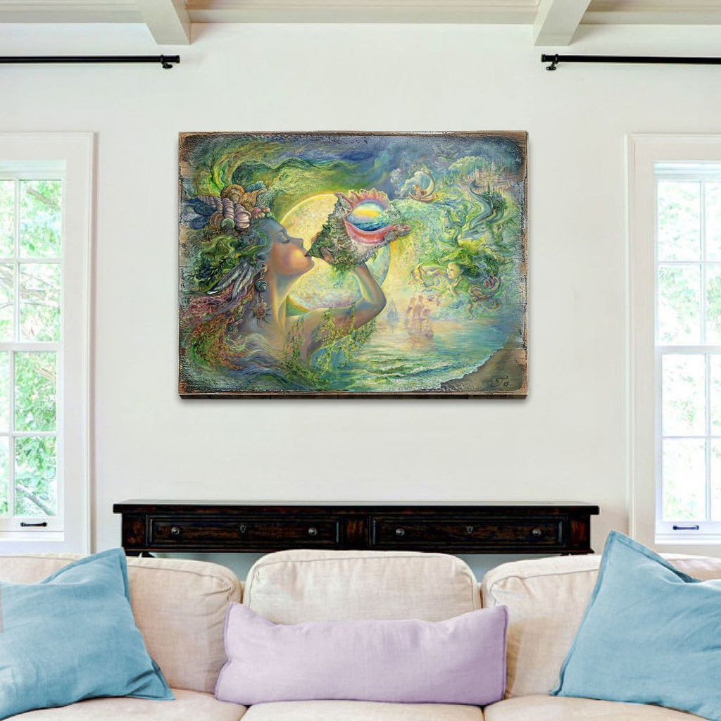 Call of the Sea Fantasy Wooden Wall Art by Josephine Wall