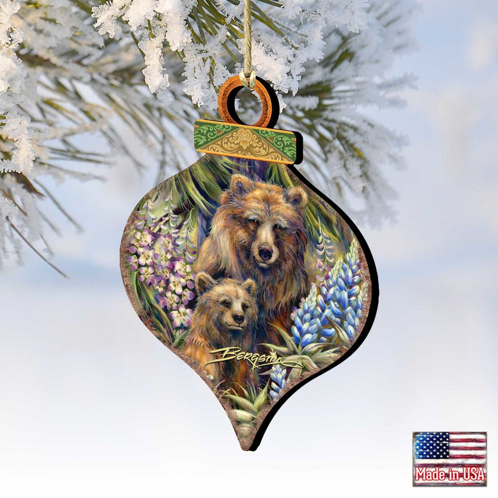 Mama Bear Wooden Christmas Ornament