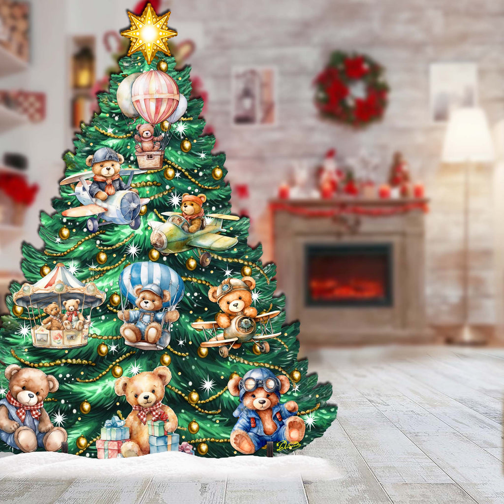 Teddy bear store christmas tree