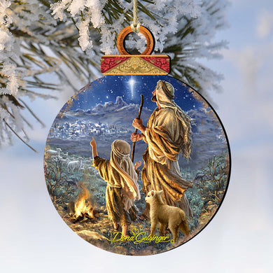 Nativity Ball Wooden Ornaments by Gelsinger | Nativity Holiday Decor - 8023852