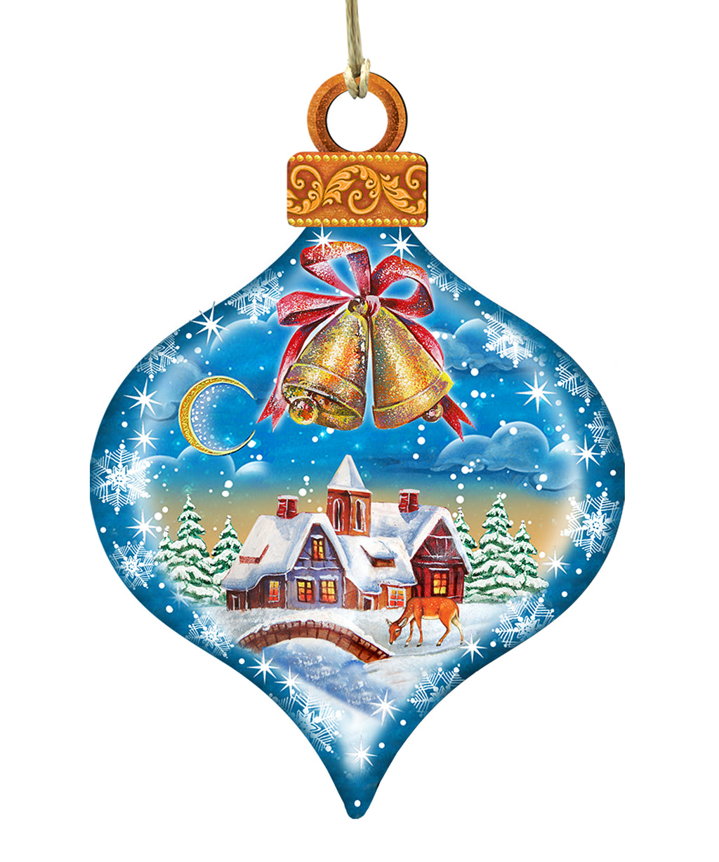 Winter Drop Ornament Door Decor by G. DeBrekht - Christmas Santa Snowman Decor - 8112182H