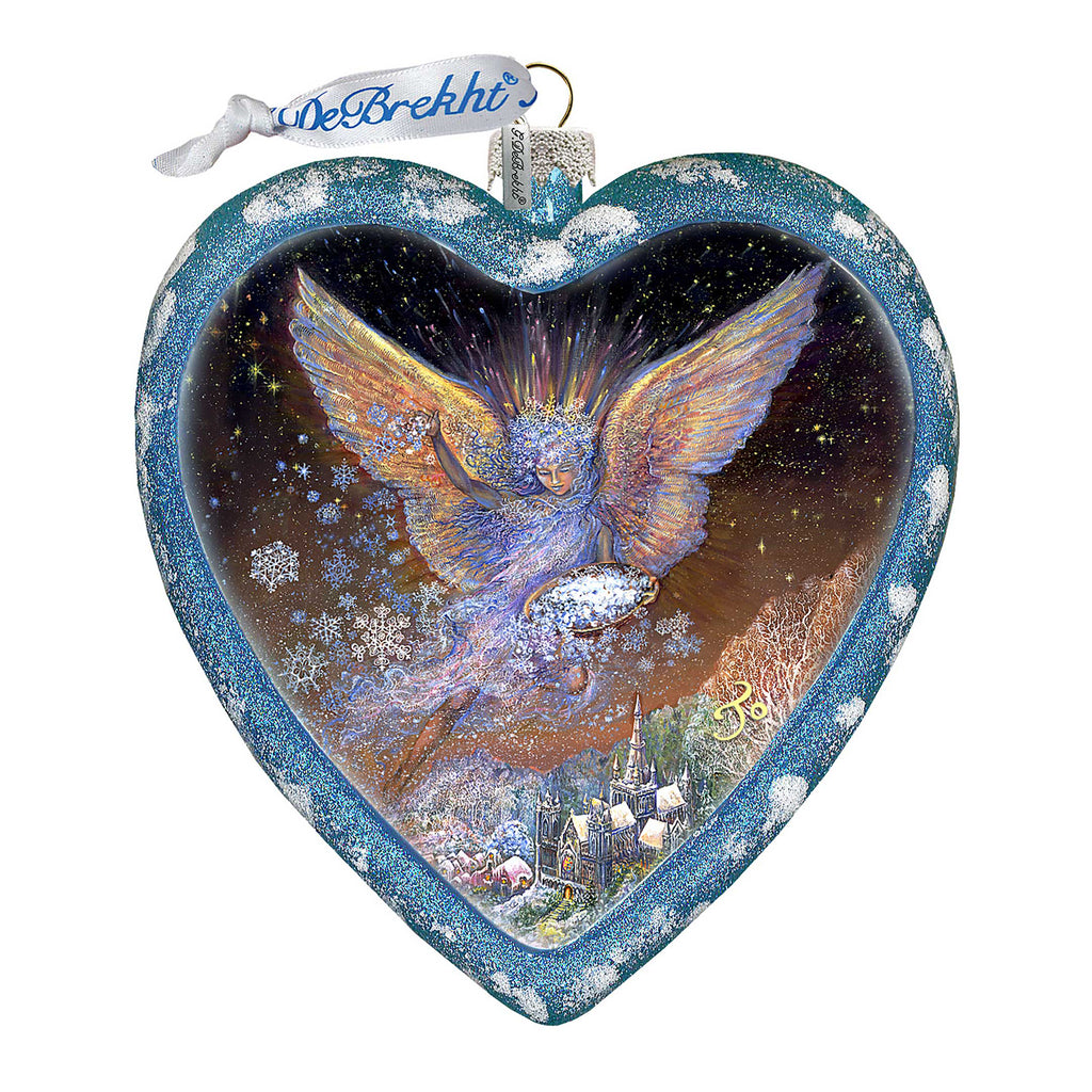 Wings of Love Glass Ornament Limited Edition by Josephine Wall | Nativity  Holiday Décor - 738-407-JW