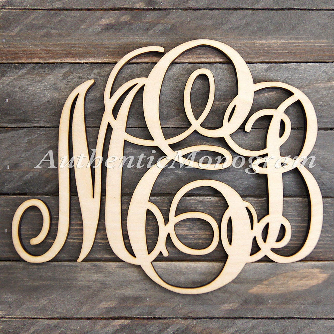 decorative initial wooden letters for wall, cursive letter wall decor,  wooden letters wedding monogram or apartment decor